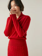 Women’s Cashmere Wrap Neck Jumper for Early Spring