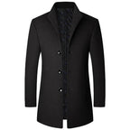 Men's Wool Blend Overcoat for Winter