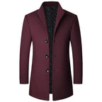 Men's Wool Blend Overcoat for Winter