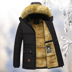 Men’s Fleece Lined Hooded Winter Parka Jacket
