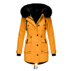 Women’s Insulated Winter Parka Jacket with Faux Fur Hood
