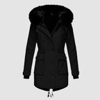 Women’s Insulated Winter Parka Jacket with Faux Fur Hood
