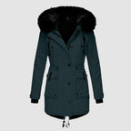 Women’s Insulated Winter Parka Jacket with Faux Fur Hood