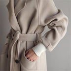 Women’s Wool Blend Long Coat for Winter