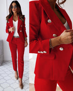 Women's Tailored Wool Blend Suit Spring