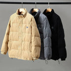 Men’s Corduroy Puffer Jacket for Winter