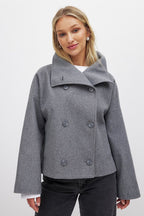 Women’s Short Wool Jacket for Winter