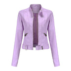 Women’s Leather Biker Jacket for Spring Transition