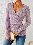 Women’s Long Sleeve Knit Top Cotton for Spring