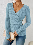 Women’s Long Sleeve Knit Top Cotton for Spring