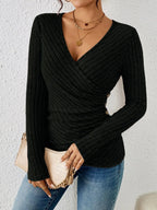 Women’s Long Sleeve Knit Top Cotton for Spring