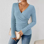 Women’s Long Sleeve Knit Top Cotton for Spring