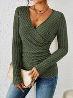 Women’s Long Sleeve Knit Top Cotton for Spring