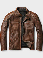 Men’s Leather Biker Jacket for Winter