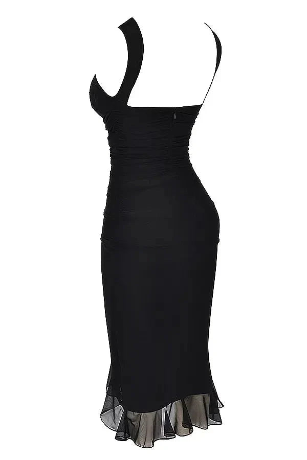 Women’s Sleeveless Midi Dress Polyester for Spring