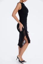 Women’s Sleeveless Midi Dress Polyester for Spring