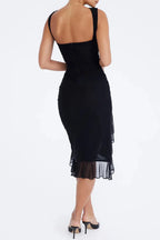 Women’s Sleeveless Midi Dress Polyester for Spring