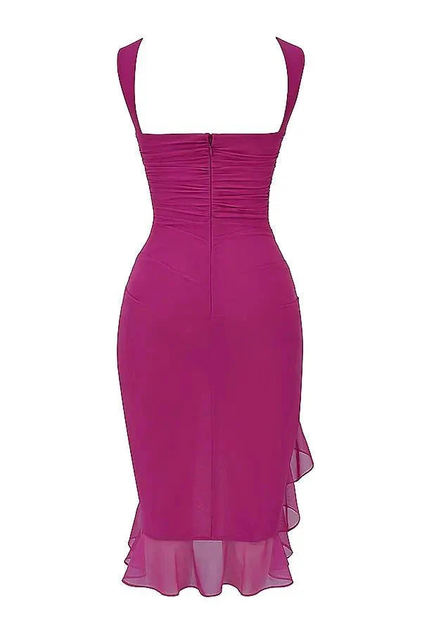 Women’s Sleeveless Midi Dress Polyester for Spring