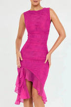 Women’s Sleeveless Midi Dress Polyester for Spring