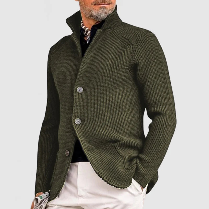 Men’s Wool Knit Cardigan Jacket for Winter