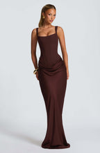 Women’s Satin Maxi Dress for Spring