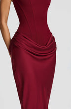 Women’s Satin Maxi Dress for Spring