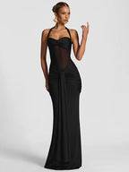 Women’s Mesh Halter Maxi Dress for Spring