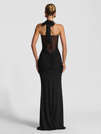 Women’s Mesh Halter Maxi Dress for Spring
