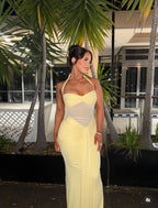 Women’s Mesh Halter Maxi Dress for Spring