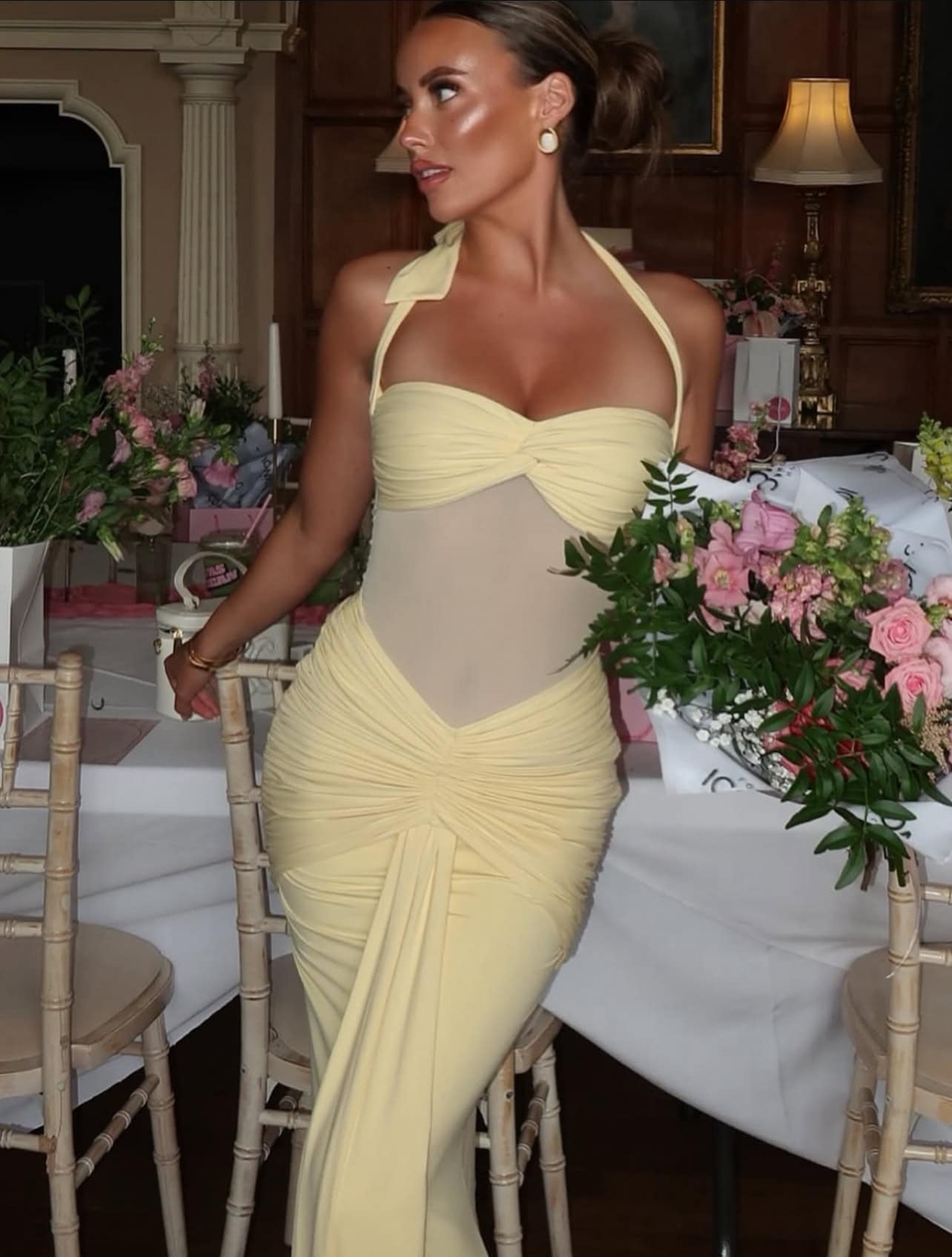 Women’s Mesh Halter Maxi Dress for Spring