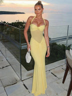 Women’s Mesh Halter Maxi Dress for Spring