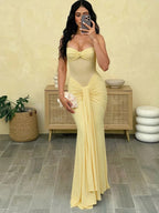 Women’s Mesh Halter Maxi Dress for Spring