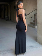 Women’s Mesh Halter Maxi Dress for Spring