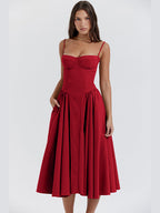 Women’s Cotton Midi Dress for Spring Occasions
