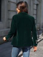 Women’s Velvet Blazer Jacket for Early Spring