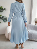 Women’s Chiffon Pleated Midi Dress for Spring Occasions