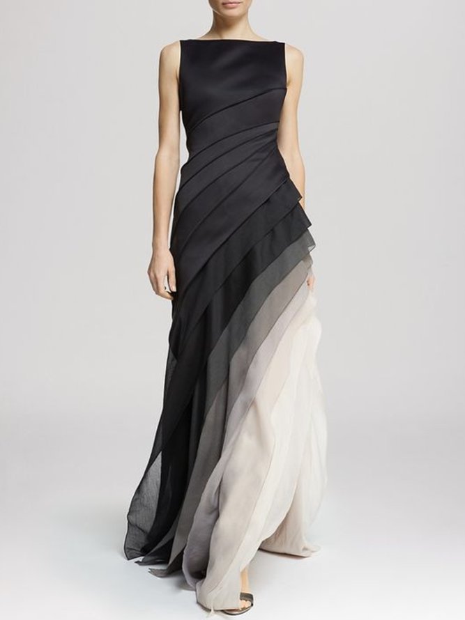 Women’s Chiffon Maxi Evening Dress for Winter