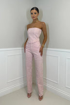 Women’s Strapless Jumpsuit Polyester for Spring