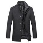 Men's Wool Coat with Insulated Lining for Winter