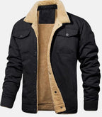 Men’s Fleece Lined Winter Jacket with Cotton Outer