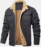 Men’s Fleece Lined Winter Jacket with Cotton Outer