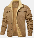 Men’s Fleece Lined Winter Jacket with Cotton Outer