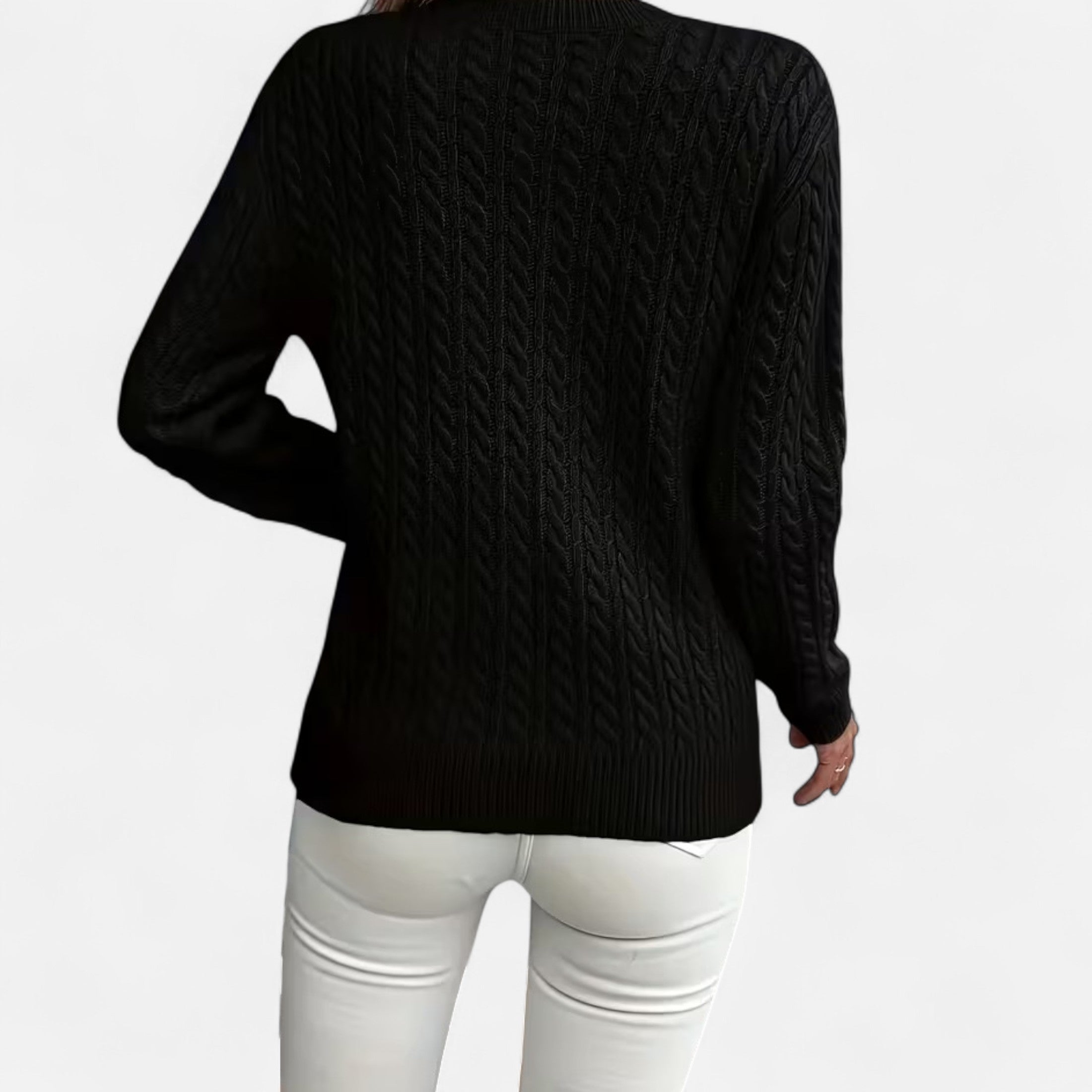 Women’s Wool Cable Knit Jumper for Late Winter and Early Spring