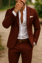 Men’s Linen Two Piece Suit for Spring