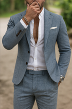 Men’s Linen Two Piece Suit for Spring