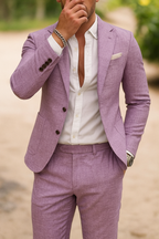 Men’s Linen Two Piece Suit for Spring