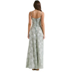 Women’s Strappy Maxi Dress Polyester for Spring