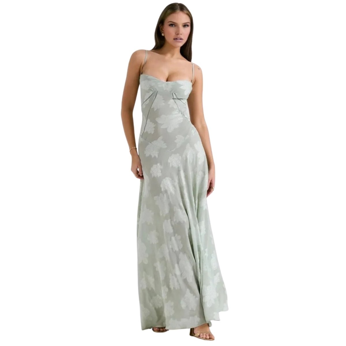 Women’s Strappy Maxi Dress Polyester for Spring