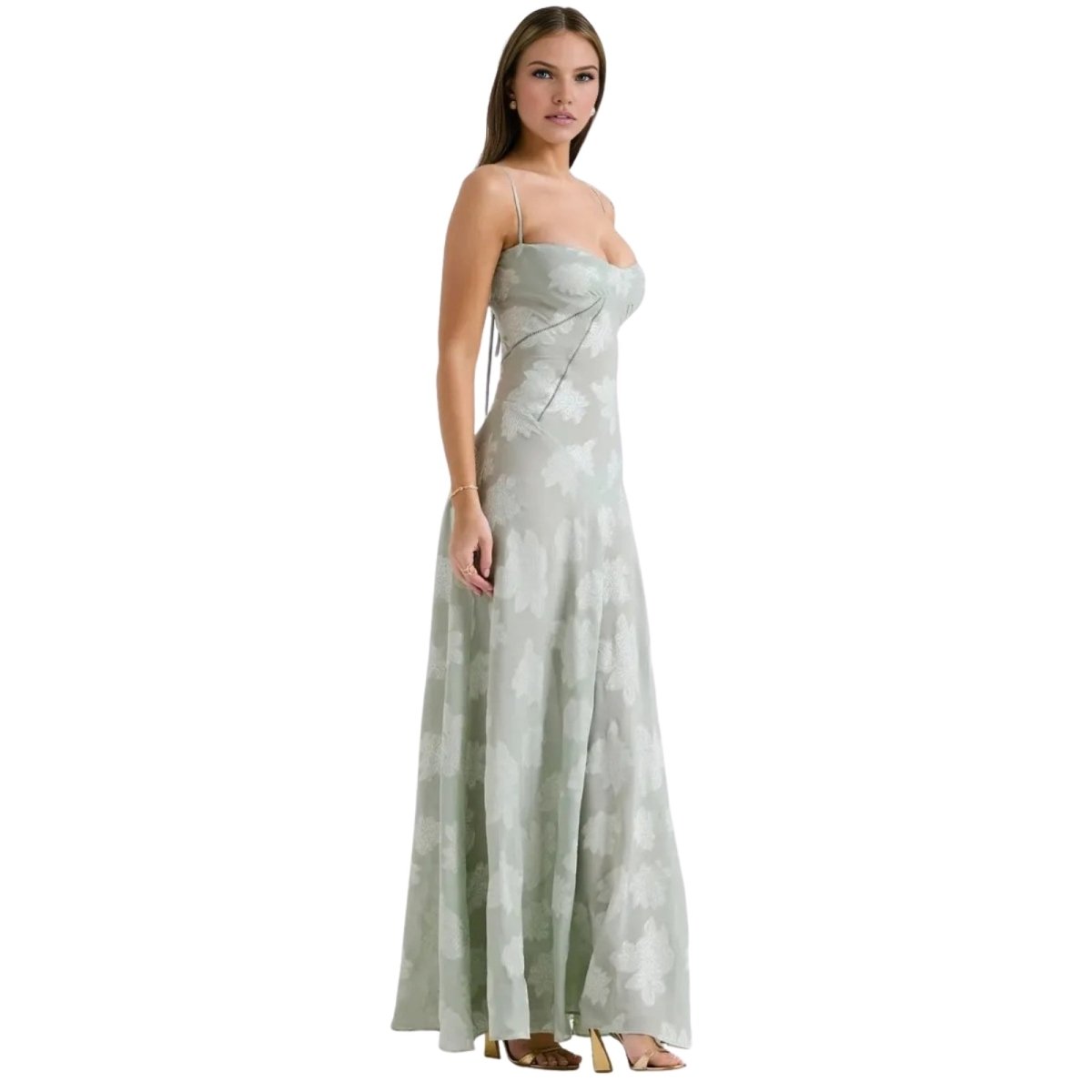 Women’s Strappy Maxi Dress Polyester for Spring