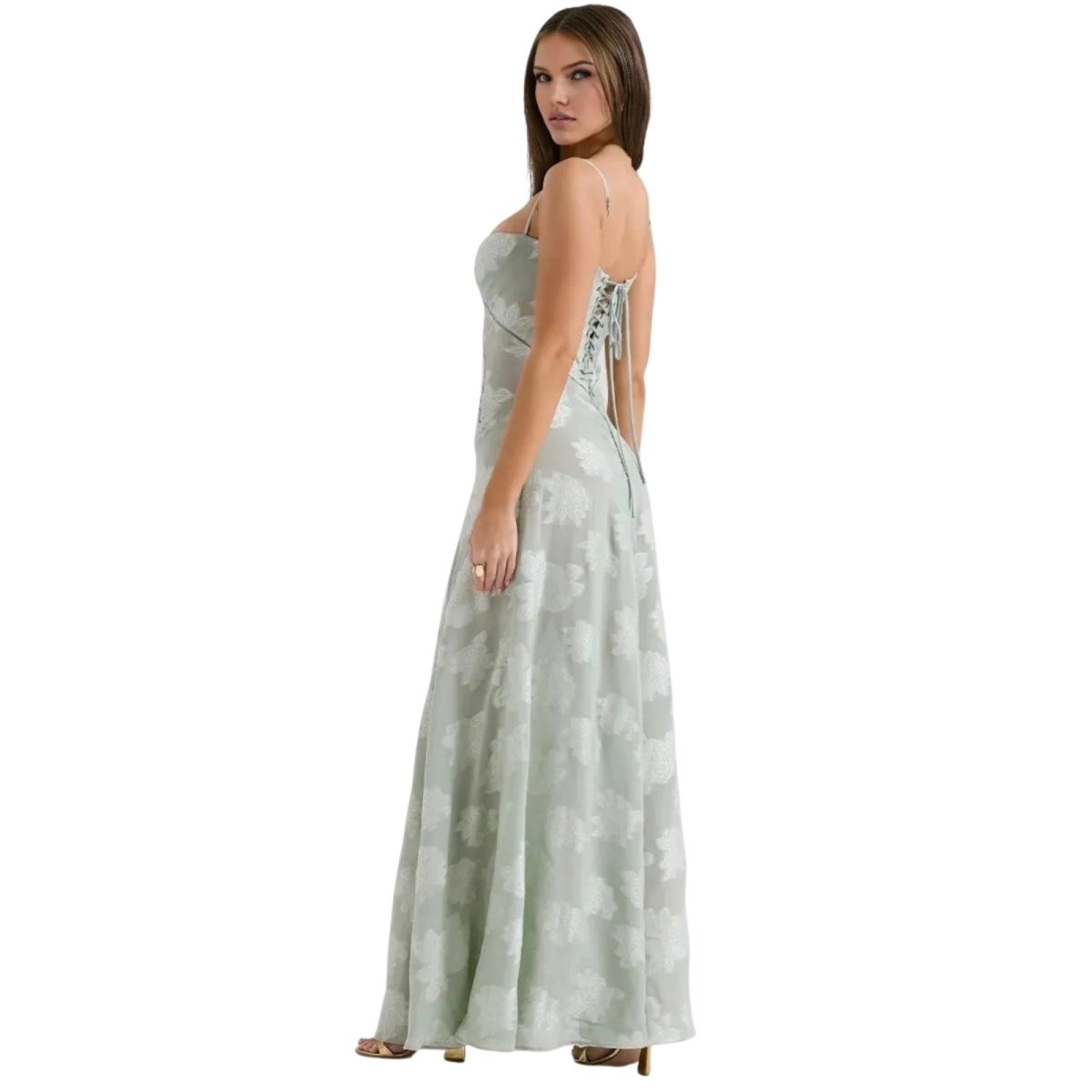 Women’s Strappy Maxi Dress Polyester for Spring